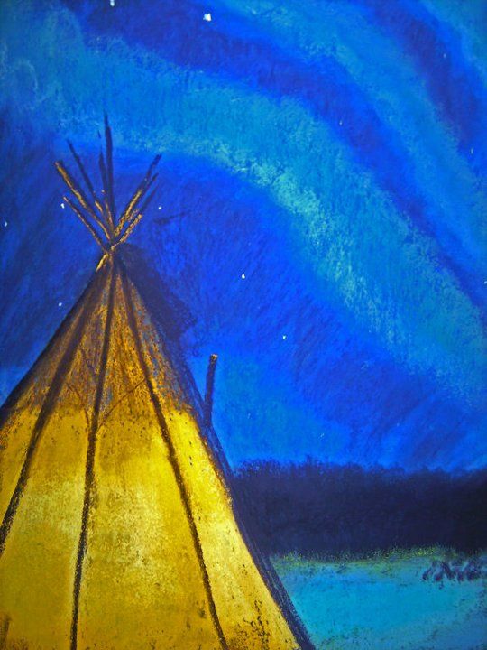 Native Tent at Night