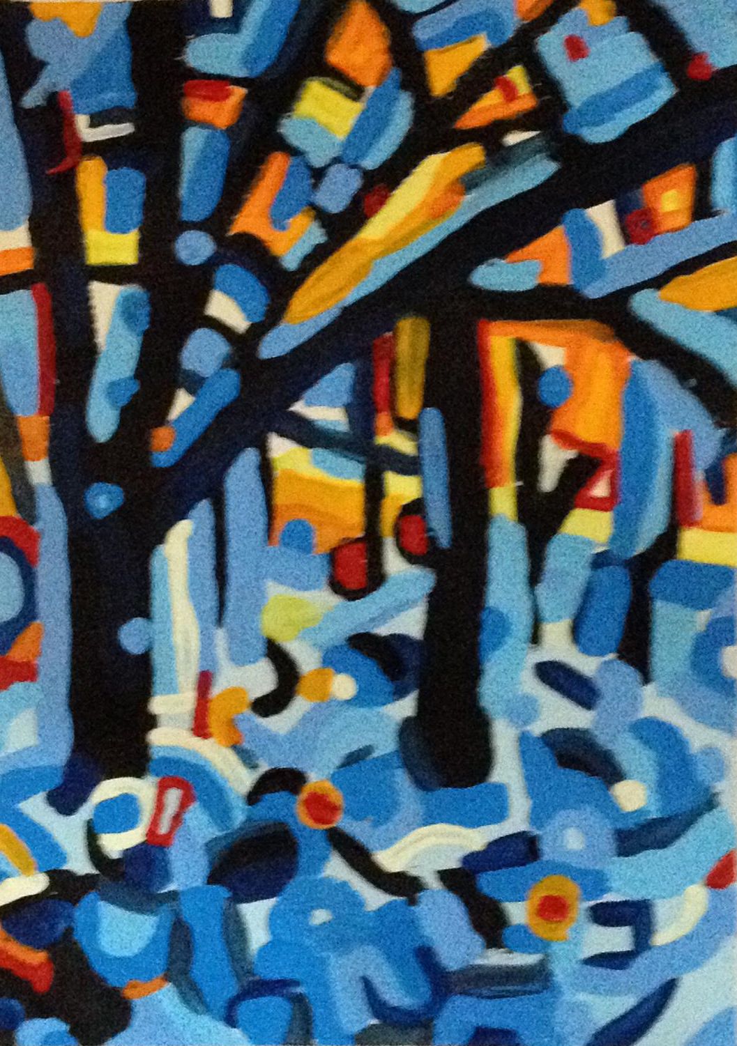 Winter Forest at Sunset